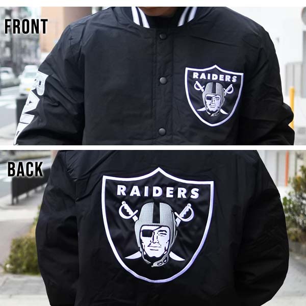 楽天市場】レイダース スタジャン メンズ ブラック ボンバージャケット
