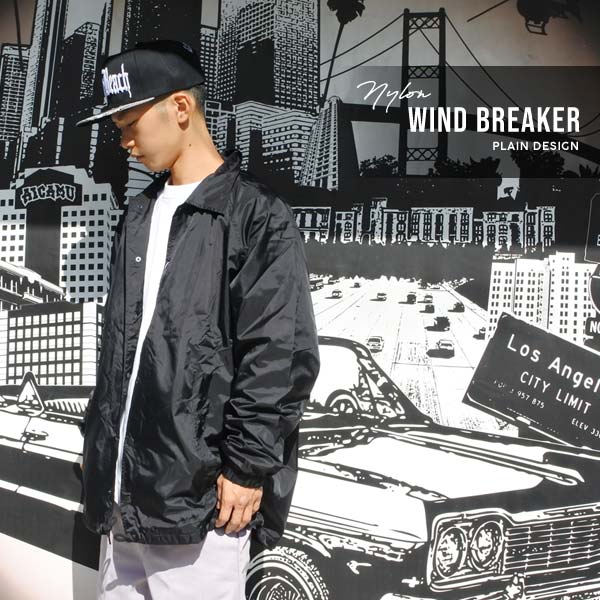 楽天市場】コーチジャケット 無地 黒 ブラック メンズ ウィンド