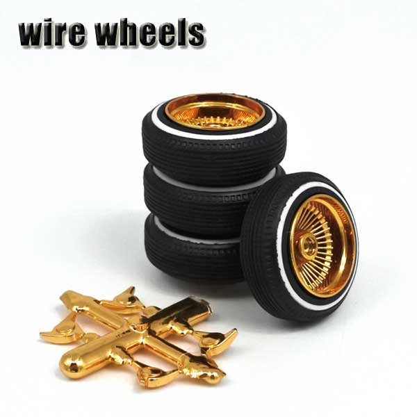 楽天市場】1：24/1：25 カスタムパーツ ワイヤーホイール＆タイヤ 3