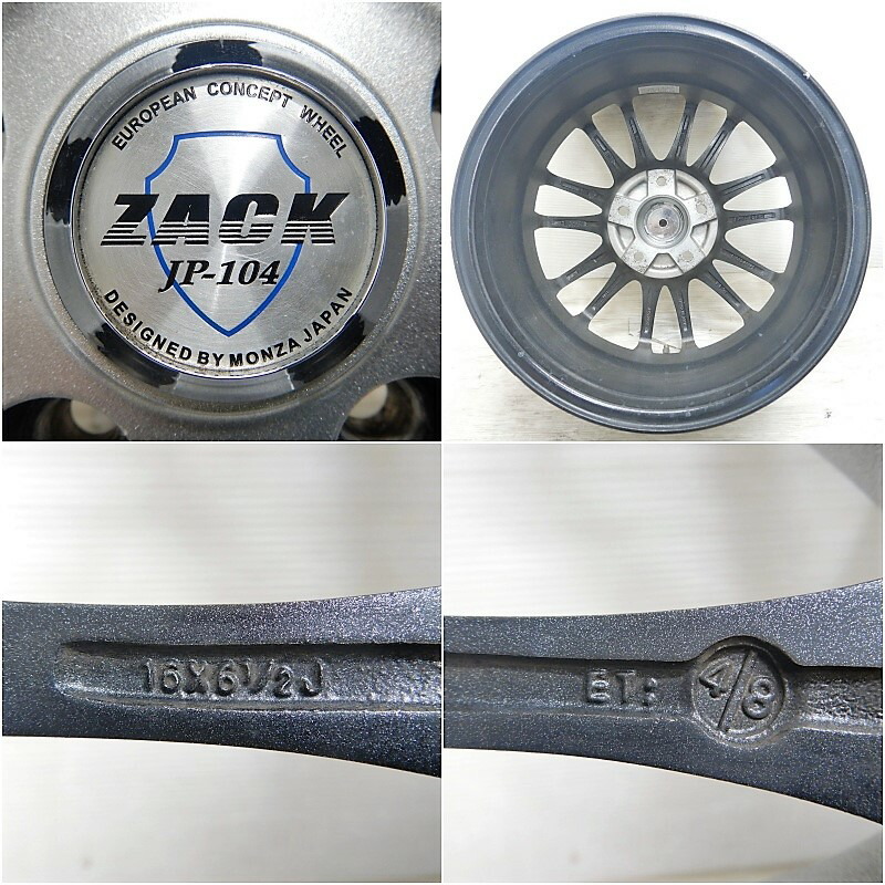 楽天市場】中古 16インチ アルミ ZACK JP-104 4本セットヴォクシー
