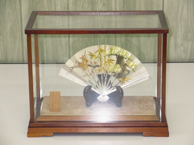 楽天市場】【中古】 純銀製 扇飾り ガラスケース付き 縁起物 昭和