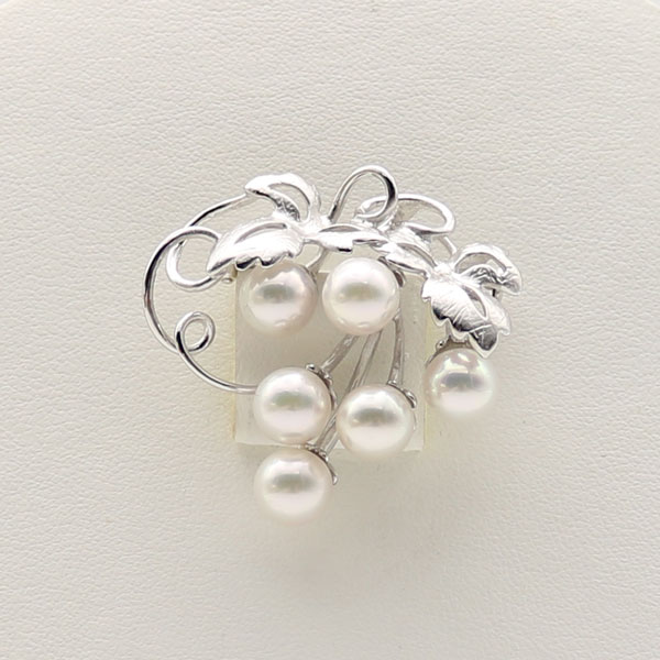 楽天市場】真珠 パール ブローチ あこや真珠 パールブローチ 7mm-7.5mm