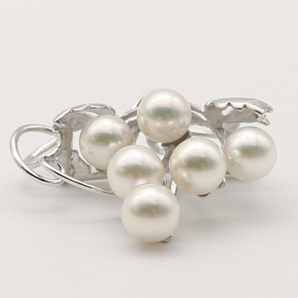 楽天市場】真珠 パール ブローチ あこや真珠 パールブローチ 7mm-7.5mm