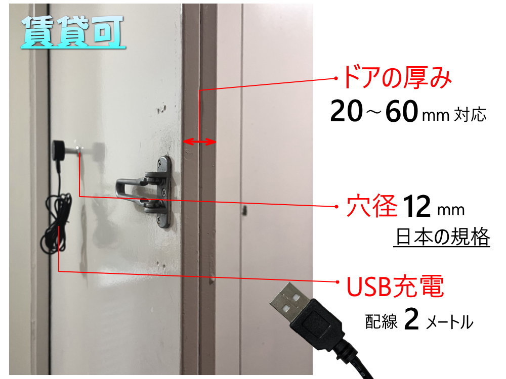 楽天市場】ドアスコープカメラ のぞき穴カメラ 直径12～19mm対応 賃貸