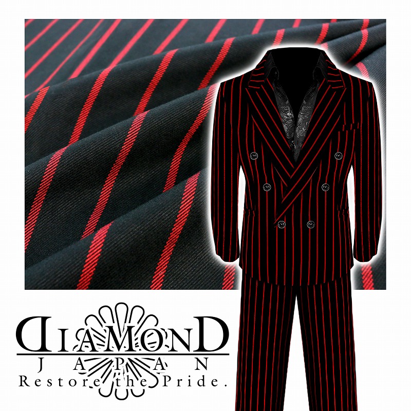 楽天市場】ダブルスーツ ブラック×太線ストライプ 黒 赤 ヤクザ