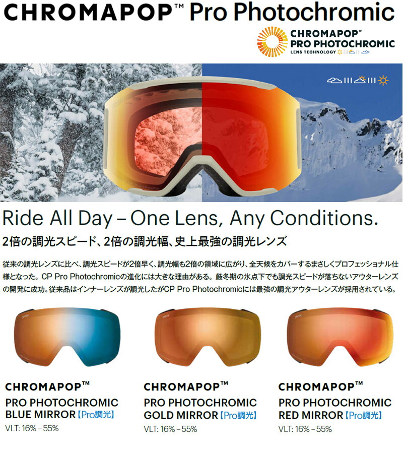 楽天市場】25-26 SMITH/スミス SQUAD プロ調光 スカッド ゴーグル 調光