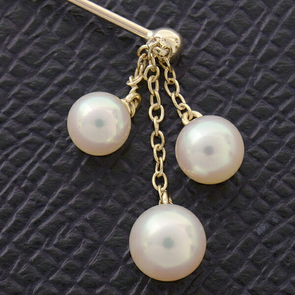楽天市場】ミキモト MIKIMOTO K14 3P スイングパール ピン ブローチ