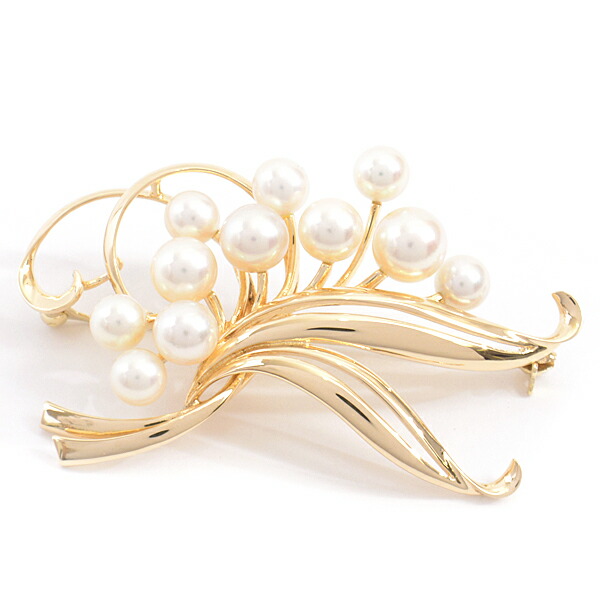 楽天市場】ミキモト ブローチ レディース リーフモチーフ 11Pパール