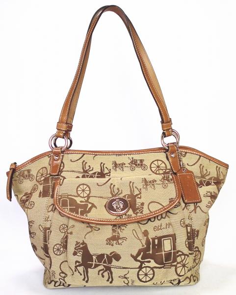 楽天市場】新品同様 コーチ ファスナー付 トートバッグ ベージュ 馬車