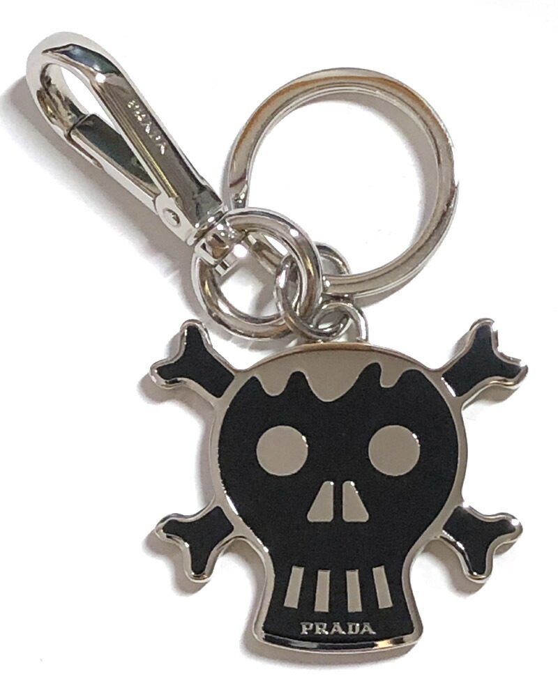 楽天市場】プラダ スカル キーホルダー ドクロ キーリング メタル