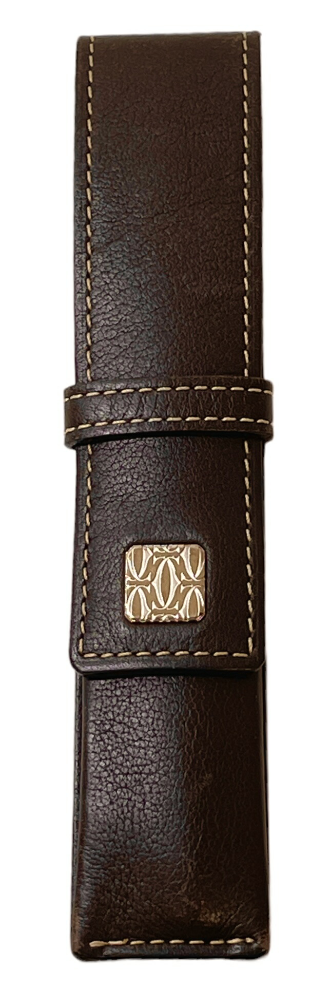 エルメス ピッコロ ペンケース レザー ライトブラウン 茶 シルバー金具