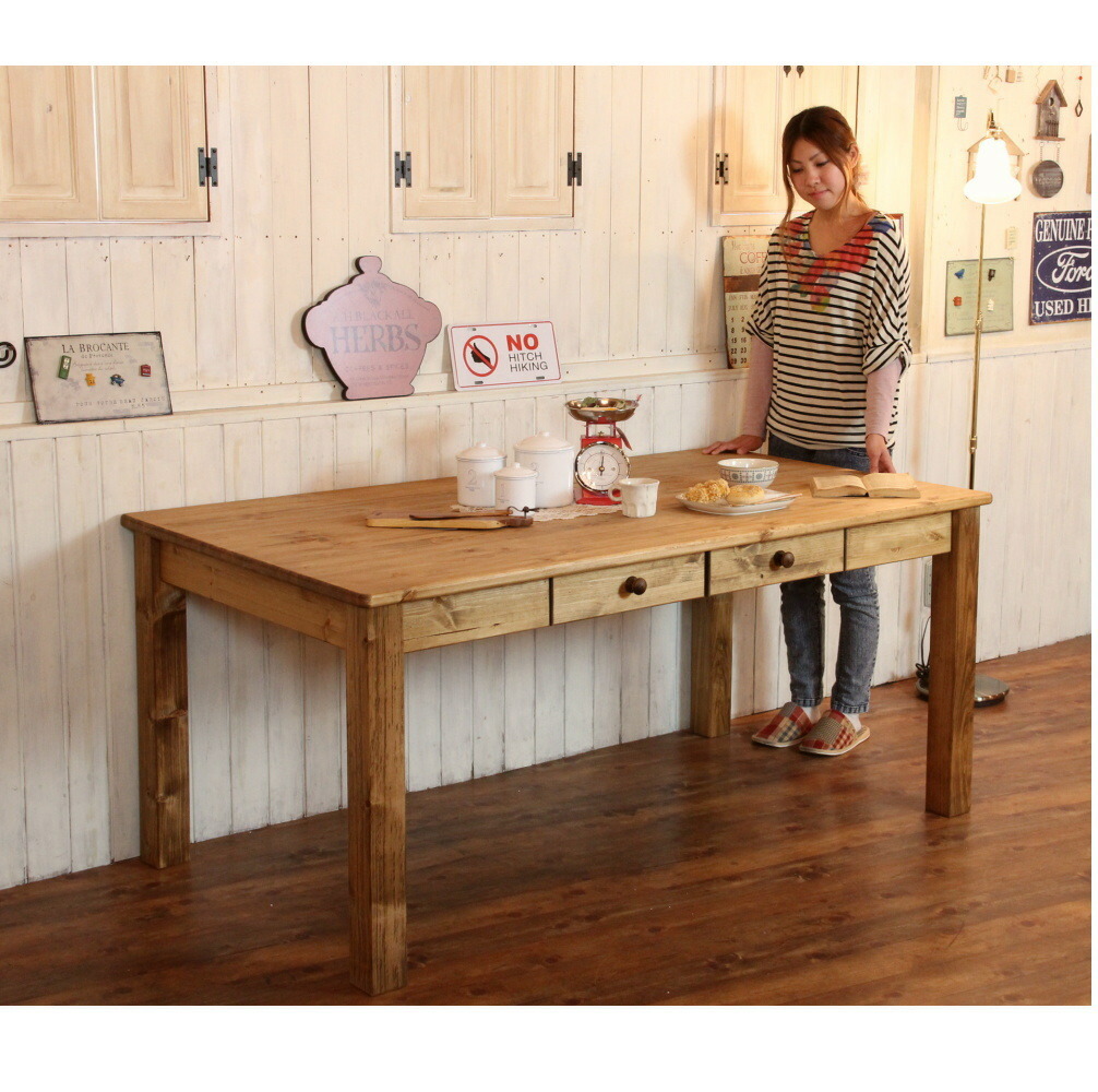 楽天市場】カントリー家具 ナチュラル家具 ダイニングテーブル