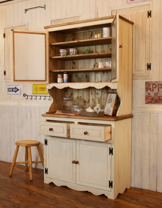 楽天市場】カップボード 幅100 日本製 カントリー 家具 手作り 木 木製