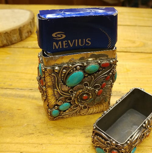 楽天市場】シガーケース ターコイズ&Silver925 ハンドメイド ナバホ