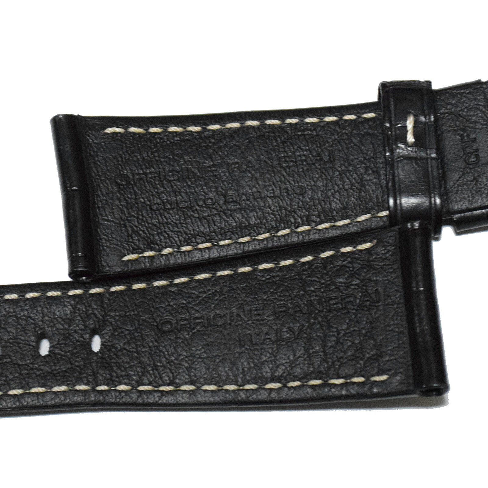 楽天市場】PANERAI パネライ 純正 レザーベルト 黒 Dバックル用