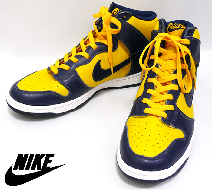 楽天市場】【NIKE】ナイキ ダンク ハイ DUNK HIGH 29cm 黄色 紺
