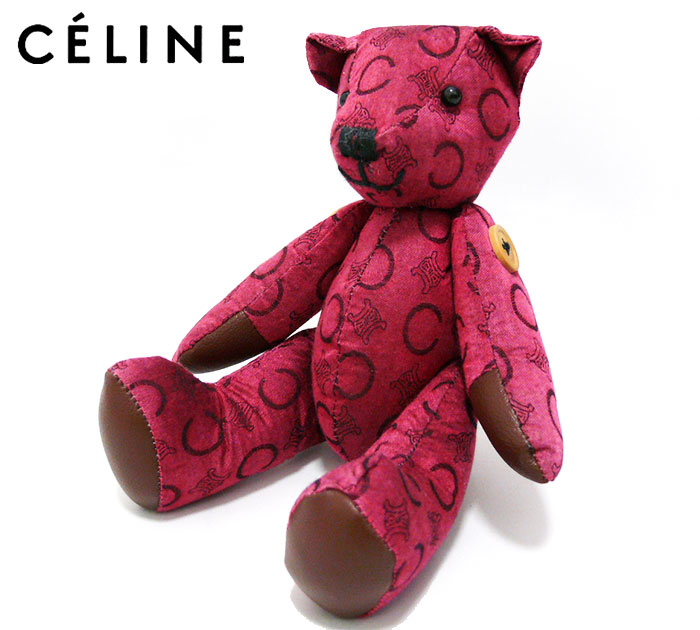 楽天市場】【CELINE】セリーヌ くま ぬいぐるみ ピンク テディベア