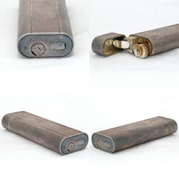 楽天市場】【Cartier】カルティエ ガスライター アンティークシルバー