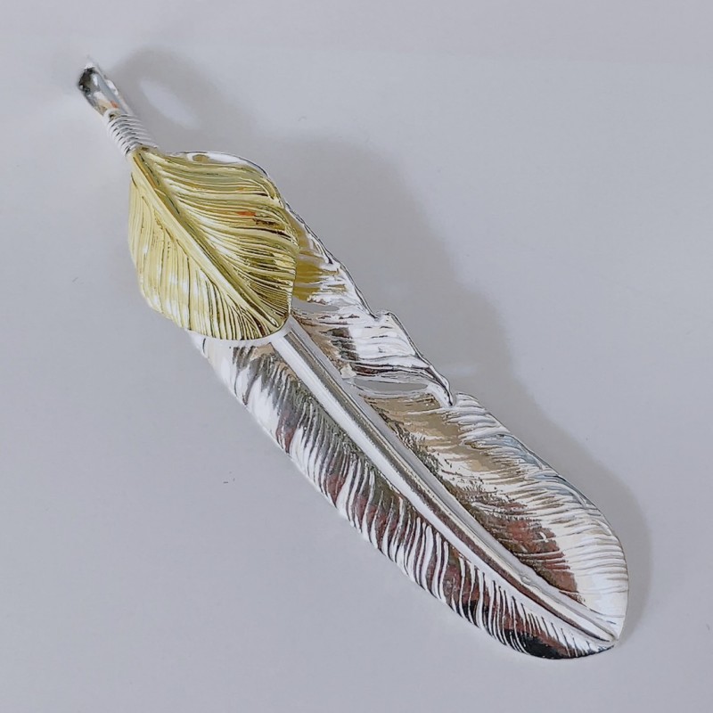 楽天市場】18k上金フェザー 18金上金特大フェザー : Fashion Bonita