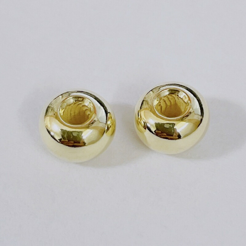 楽天市場】全金 Lビーズ 渦有り K18 無垢 7mm 1粒売り ネックレス