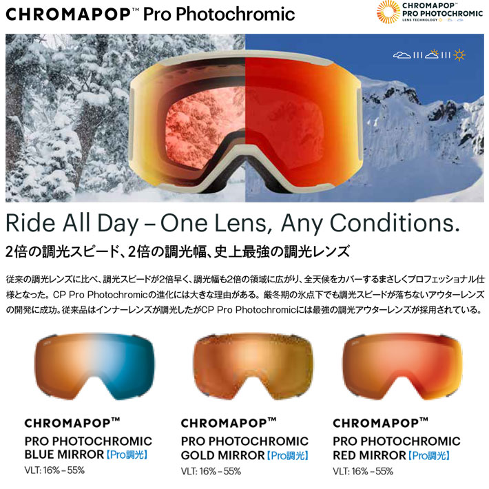 楽天市場】25-26 SMITH ゴーグル スミス Squad スカッド Slate 調光