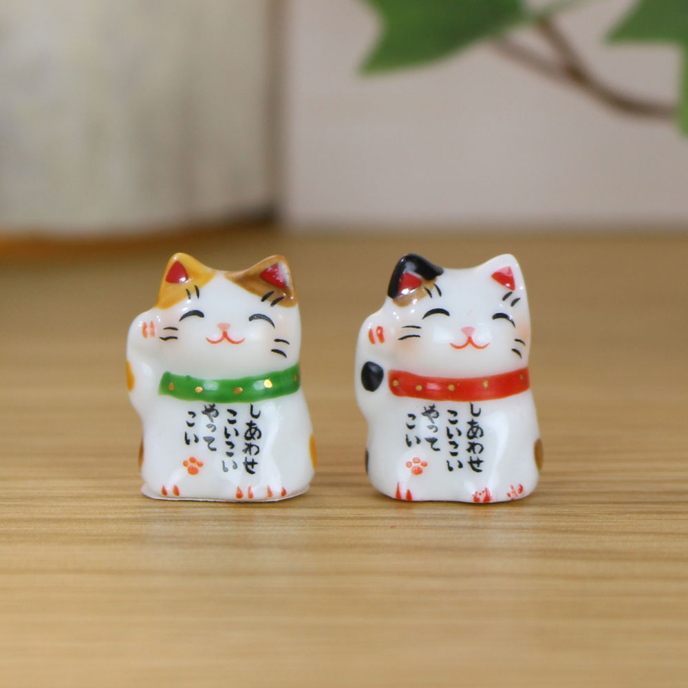 楽天市場】猫 置物 開運 縁起物 宮崎工房【ミニミニ招き猫 にゃんこ大