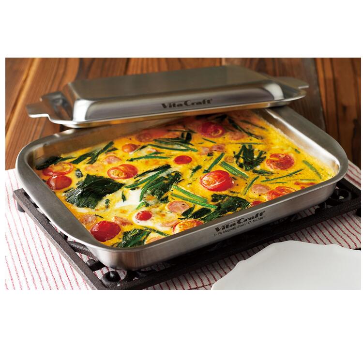 楽天市場】ビタクラフト IH対応 グリルイングリル シルバー No.3901 蓋