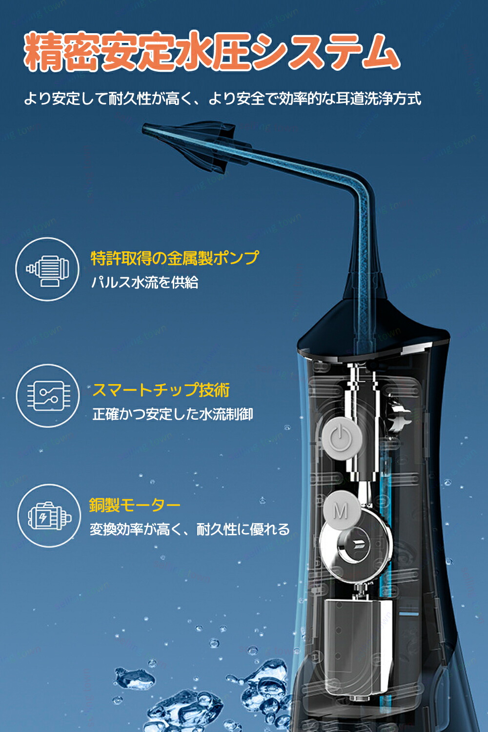 楽天市場】電動 耳洗浄器 イヤークリーナー 耳垢掃除機 電動耳洗浄機