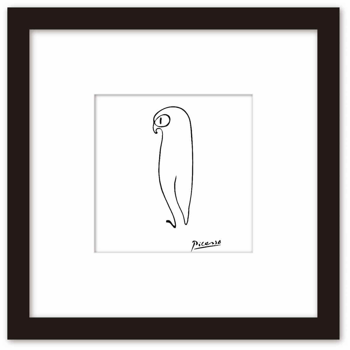 楽天市場】名画 ラインアート パブロ・ピカソ 署名入り フクロウ