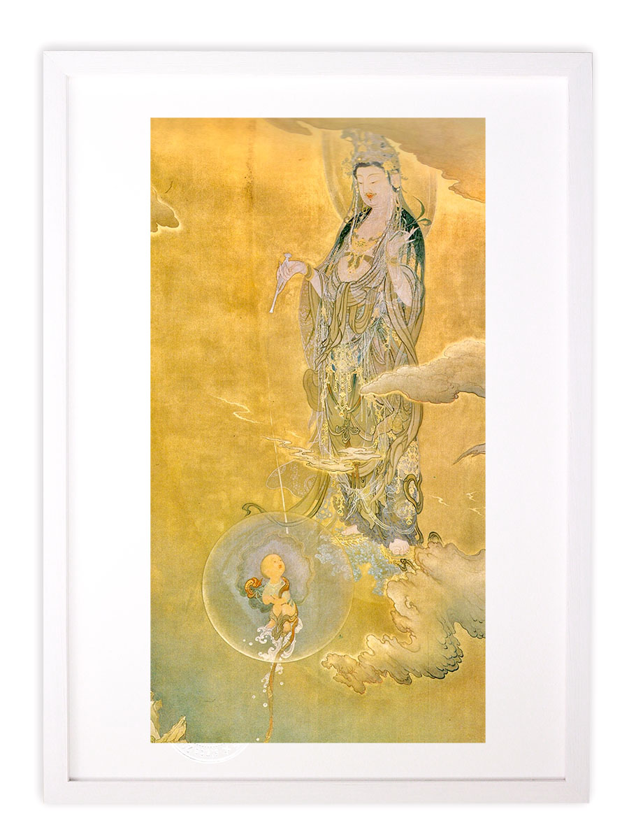 楽天市場】【スーパーSALE半額】版画 絵画 名画 日本画 悲母観音 狩野