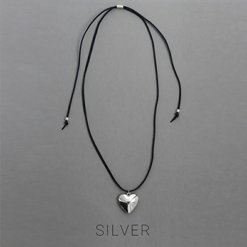 楽天市場】ネックレス 長さ調節可能 スエード 紐 ハートペンダント