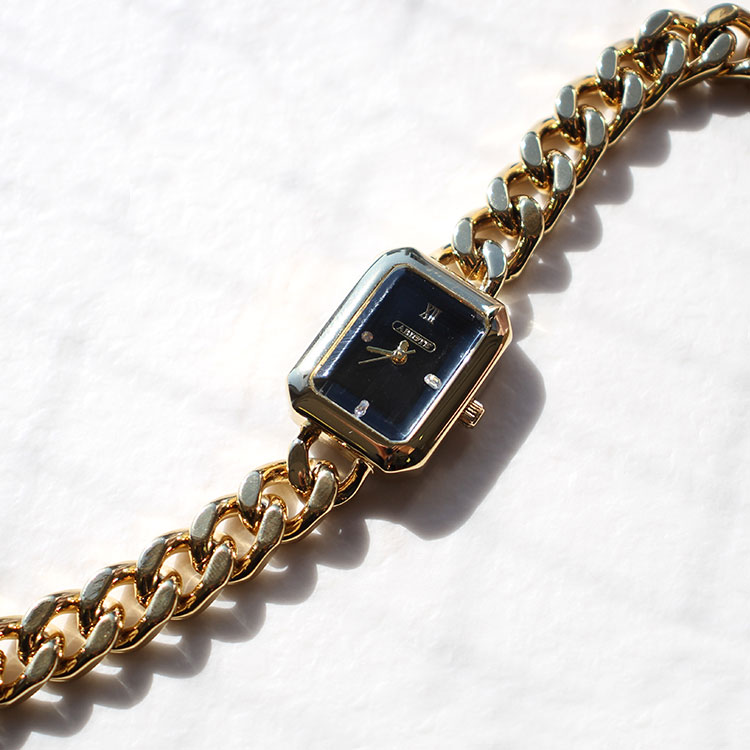 楽天市場】ABISTE WEB限定 スクエアフェイスチェーンブレスレット時計