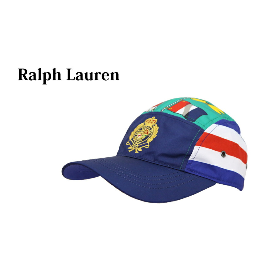 90s POLO RALPH LAUREN マルチカラーチェックキャップ ラルフローレン
