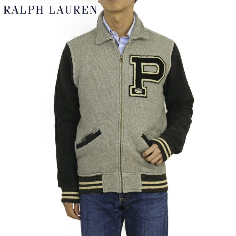 楽天市場】POLO Ralph Lauren Men's Fleece Varsity Jacket US ポロ