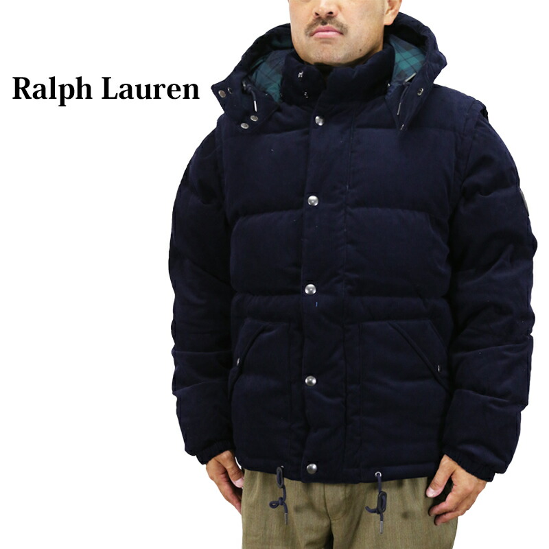 楽天市場】ポロ ラルフローレン メンズ コーデュロイ 2WAY ダウン