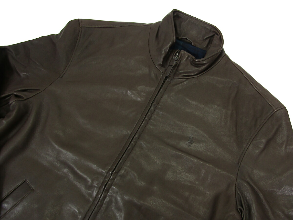 楽天市場】ポロ ラルフローレン メンズ ラムレザー ライダース