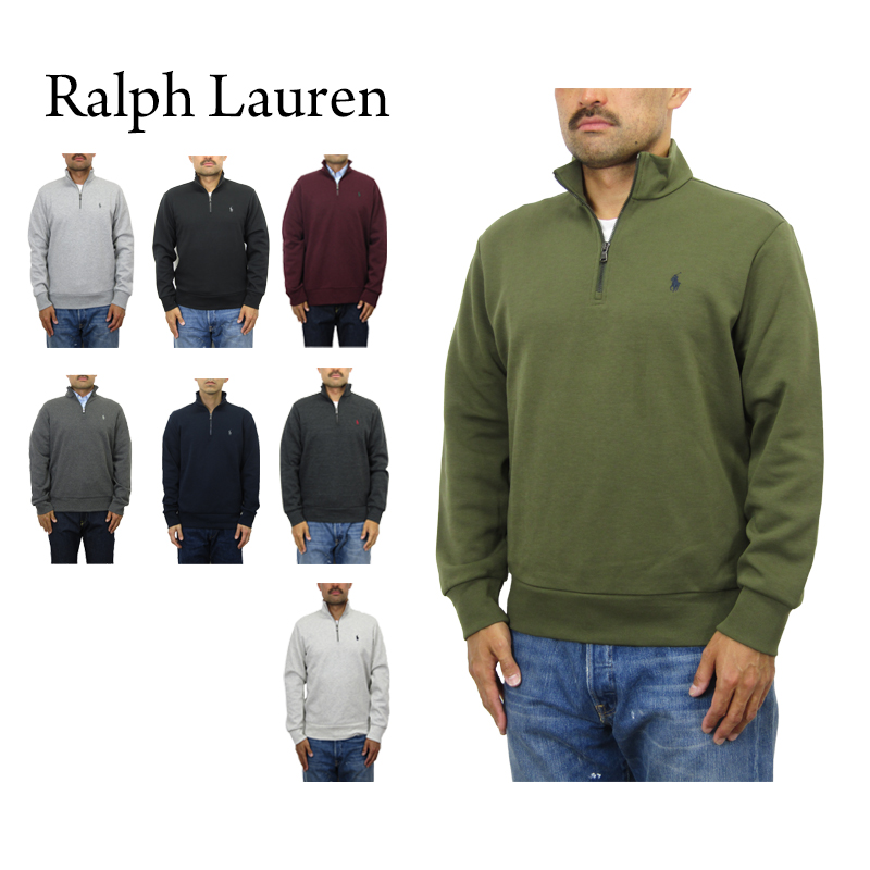 ポロ Polo Ralph Lauren ハーフジップ スウェット L バーガンディ