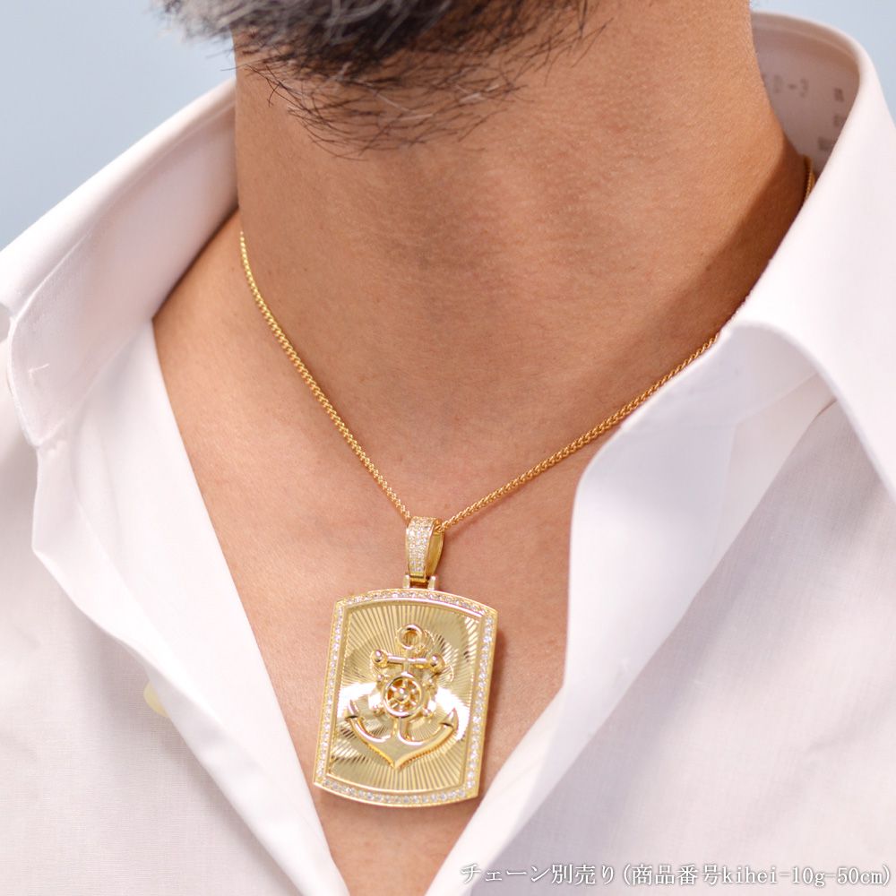 楽天市場】ペンダントトップ メンズ 18金 K18 18K マリン 舵輪