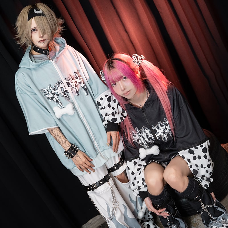 楽天市場】わんわん ZIPパーカー 長袖 原宿 原宿系 ファッション 犬