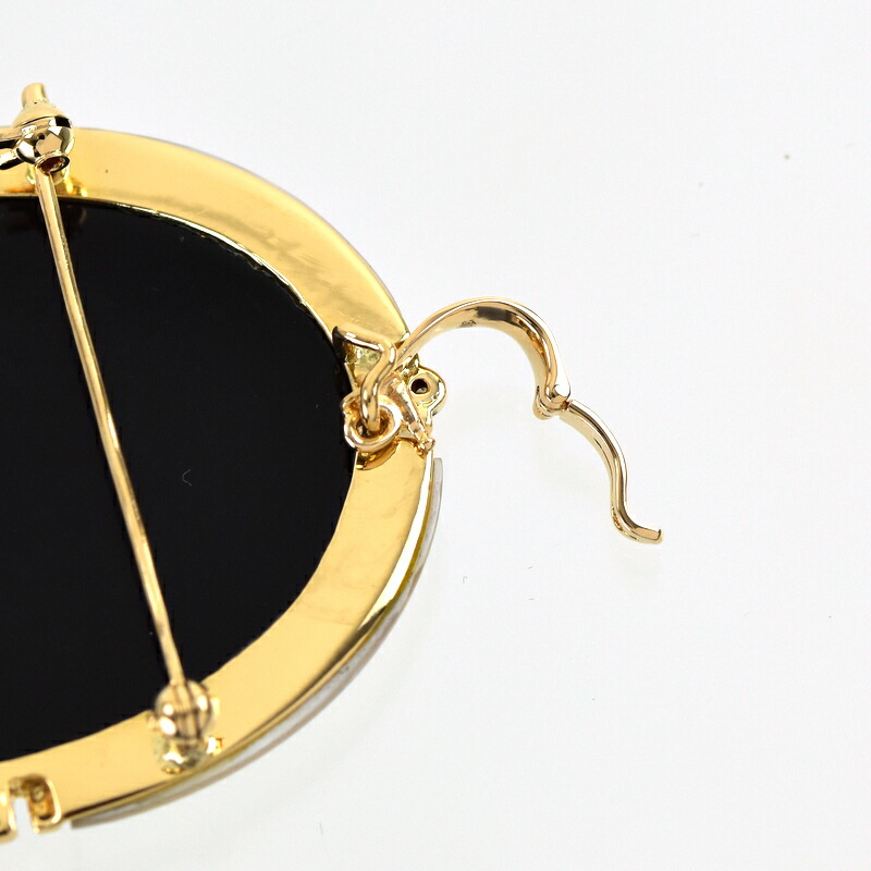 楽天市場】カメオ 2WAY ブローチ ペンダントトップ ブルー系 シェル