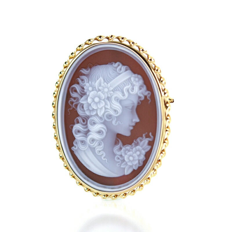 楽天市場】ストーンカメオ 2WAYブローチ ペンダントトップ ブラウン系