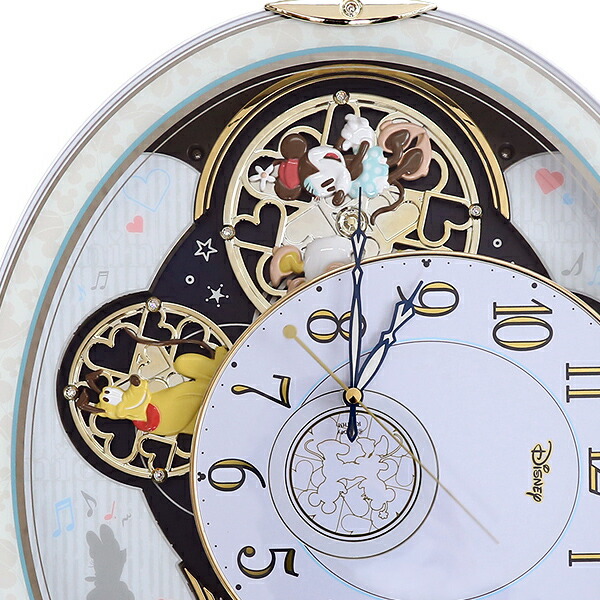 楽天市場】W37.9×D8.5×H45.7cm からくり時計 28曲の選べるオーロラ