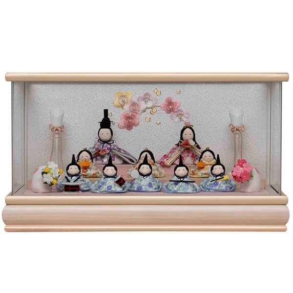 楽天市場】福仙 ちりめん雛十人ケース飾り「koti」 4532365243083
