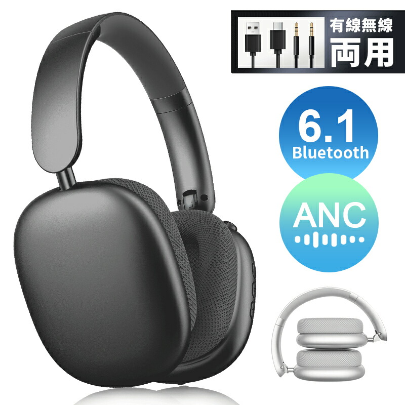 楽天市場】ワイヤレスヘッドホン イヤホン ヘッドセット Bluetooth6.1