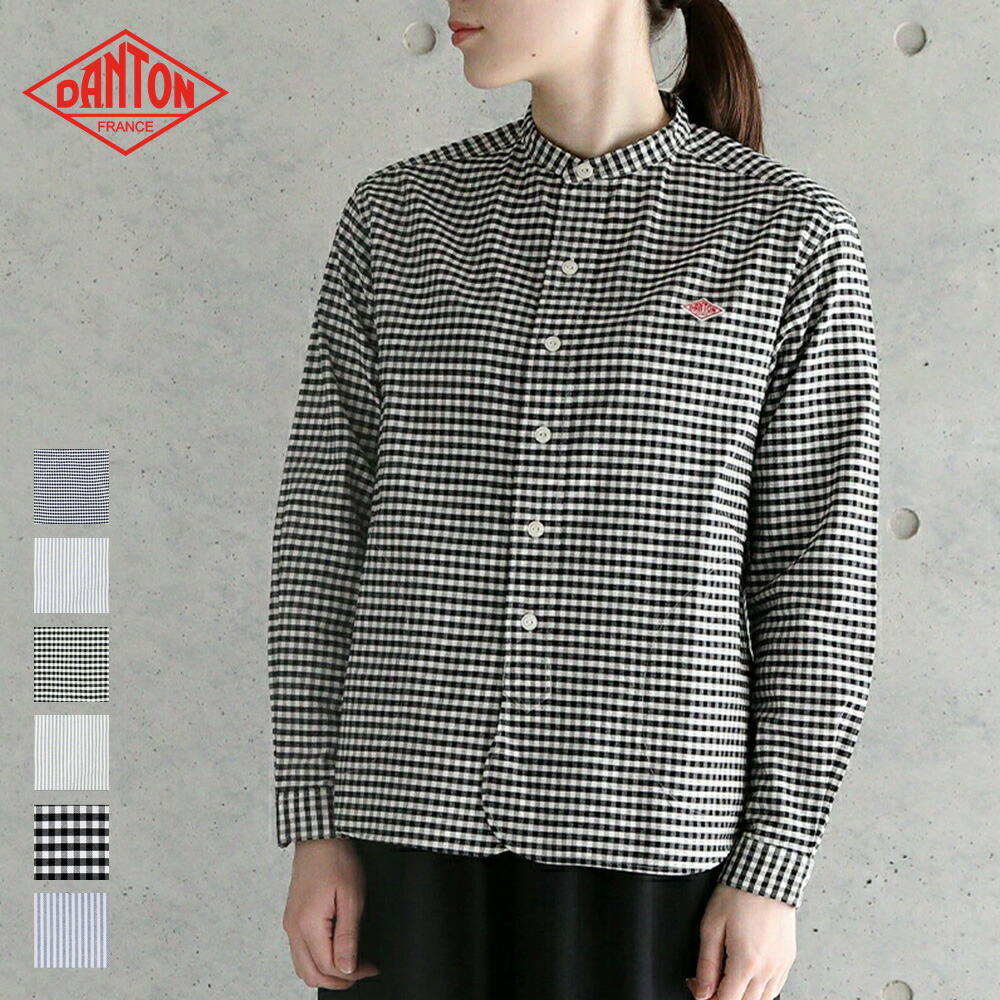 楽天市場】【2026春夏】ダントン DANTON 長袖バンドカラー ポケット