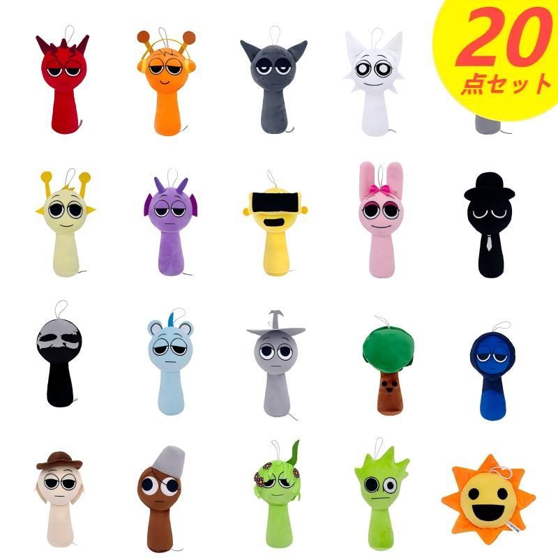楽天市場】Sprunki incredibox スプランキー ぬいぐるみ 20点セット