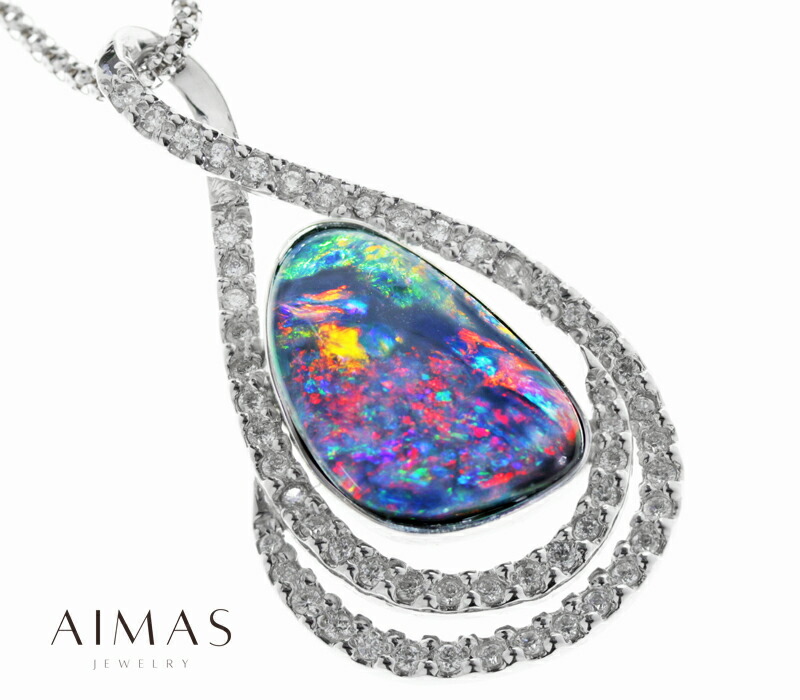 楽天市場】【ｾｰﾙ】極上 ブラックオパール 5.26ct ネックレス PT900