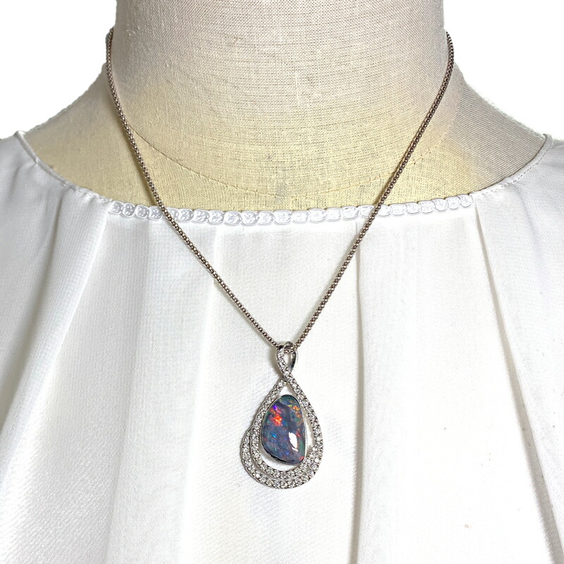 楽天市場】【ｾｰﾙ】極上 ブラックオパール 5.26ct ネックレス PT900