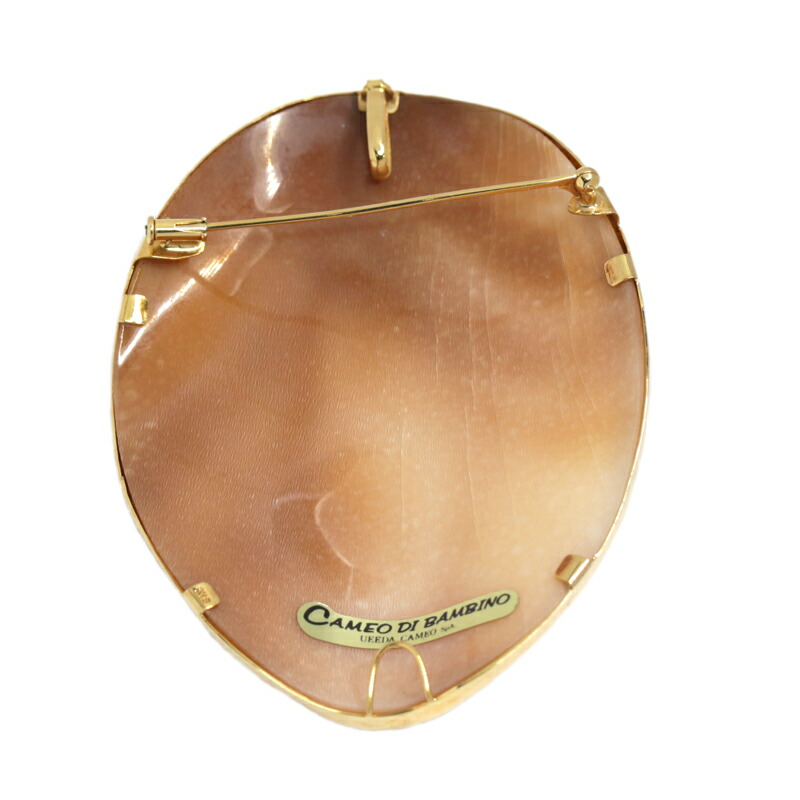 楽天市場】＜作家物＞シェルカメオ 約H 71.1mm×W 52.9mm ブローチ