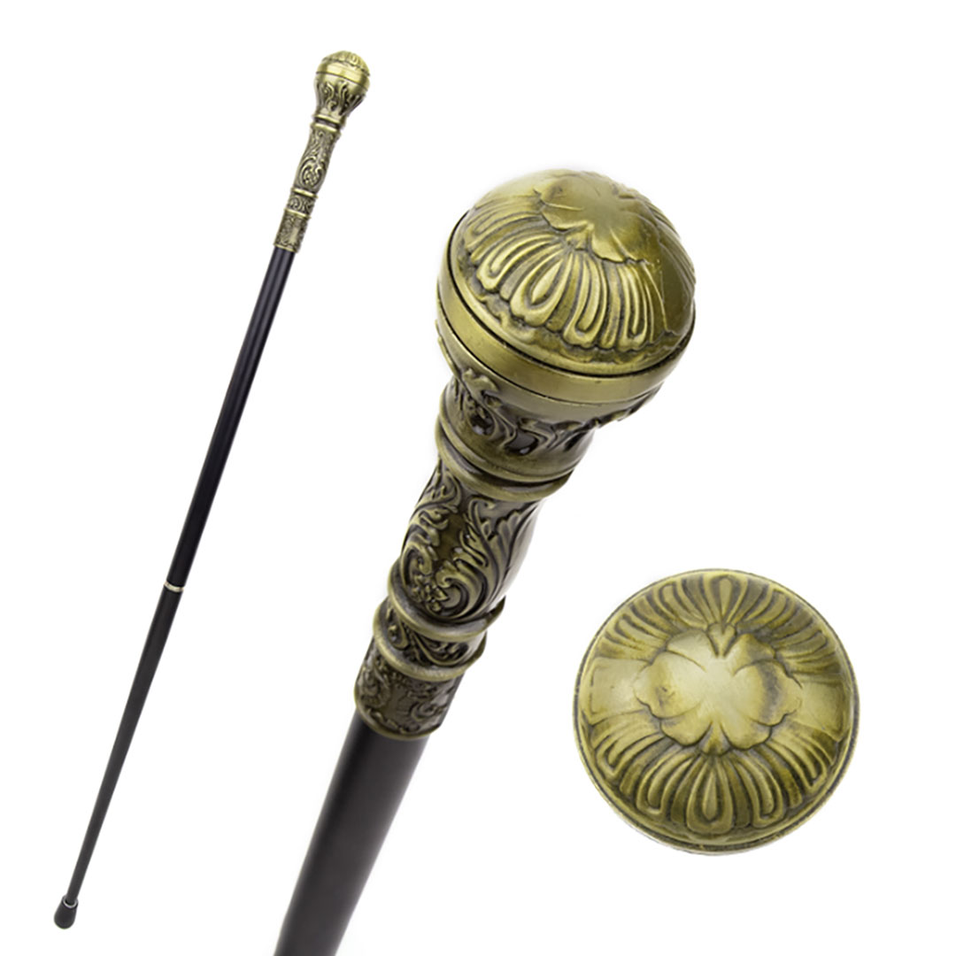 楽天市場】杖 花 彫刻 球体 真鍮 つえ ステッキ おしゃれ 高級 男性